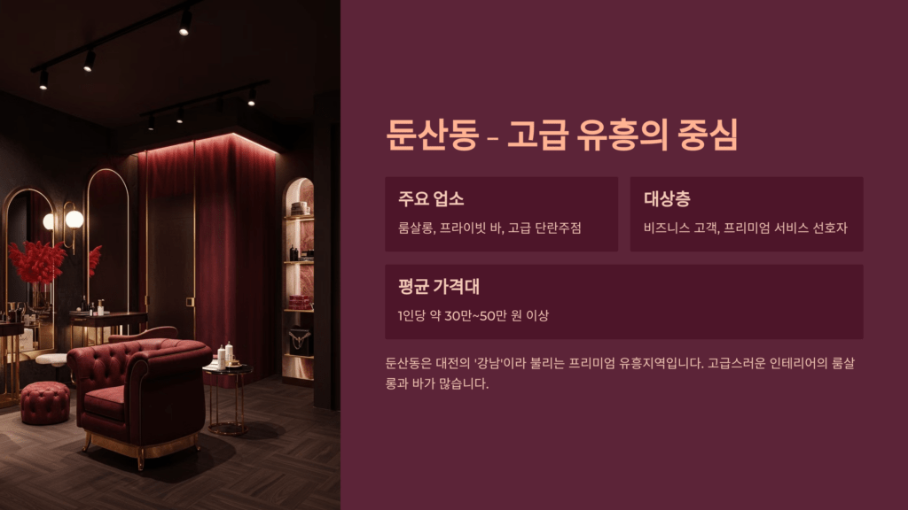 가격대별 안내 2 야경 속 붉은 조명으로 빛나는 대전 도심의 유흥 거리